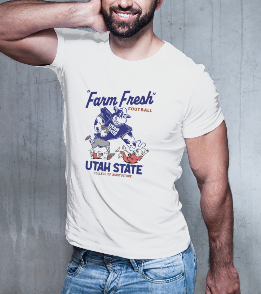Farm Fresh Football Mootah State Utah State College Of Agriculture T-Shirt