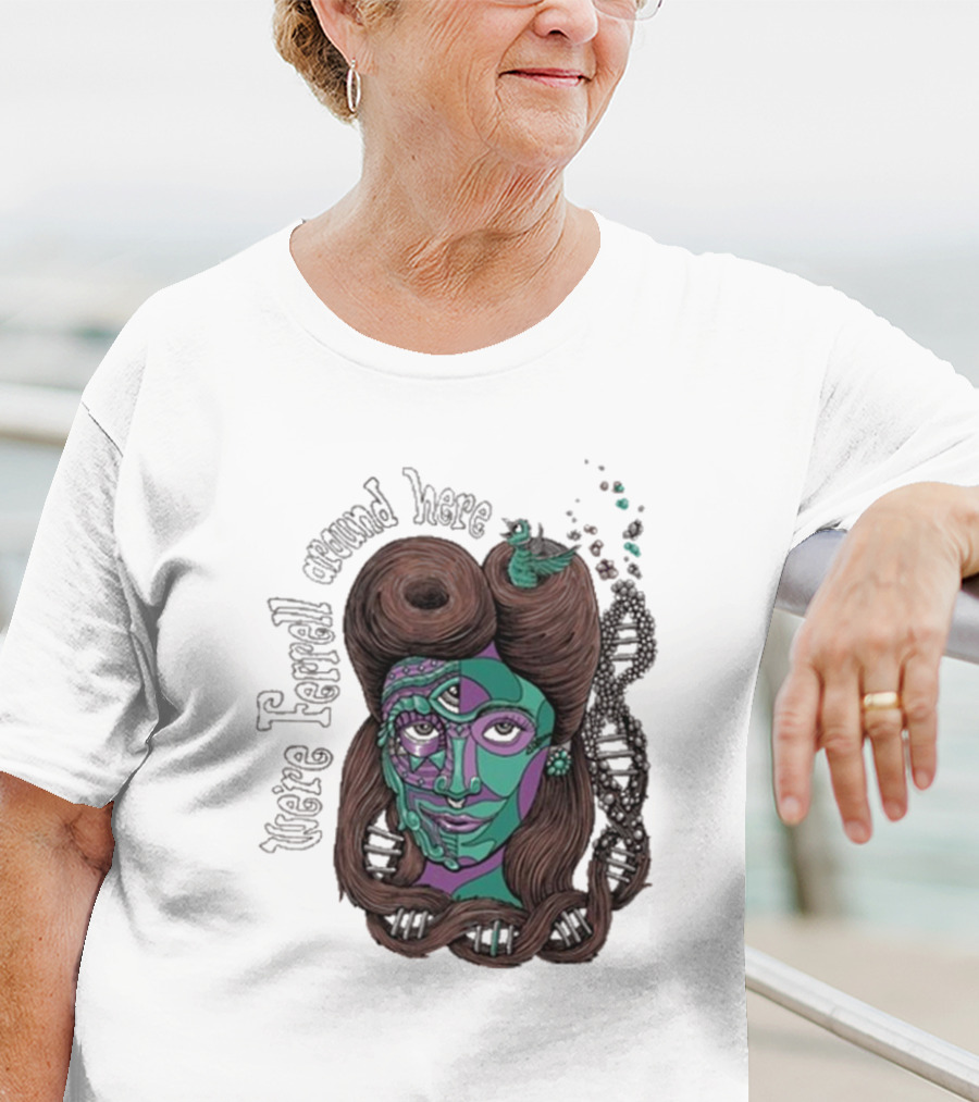 We're Ferrell Around Here Mosaic Face With Twists T-Shirt