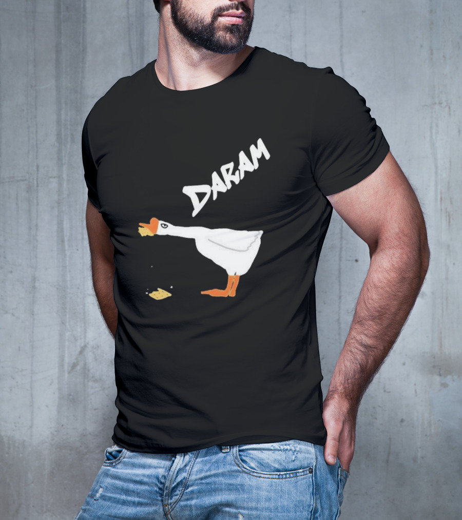 Goose Snack Humor Daram Goose Eating Cookie T-Shirt