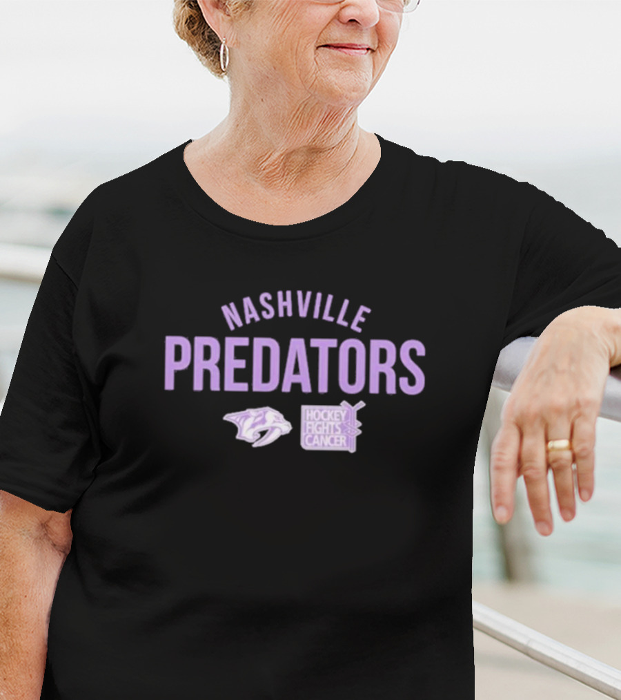 Nashville Predators Hockey Fights Cancer T-Shirt