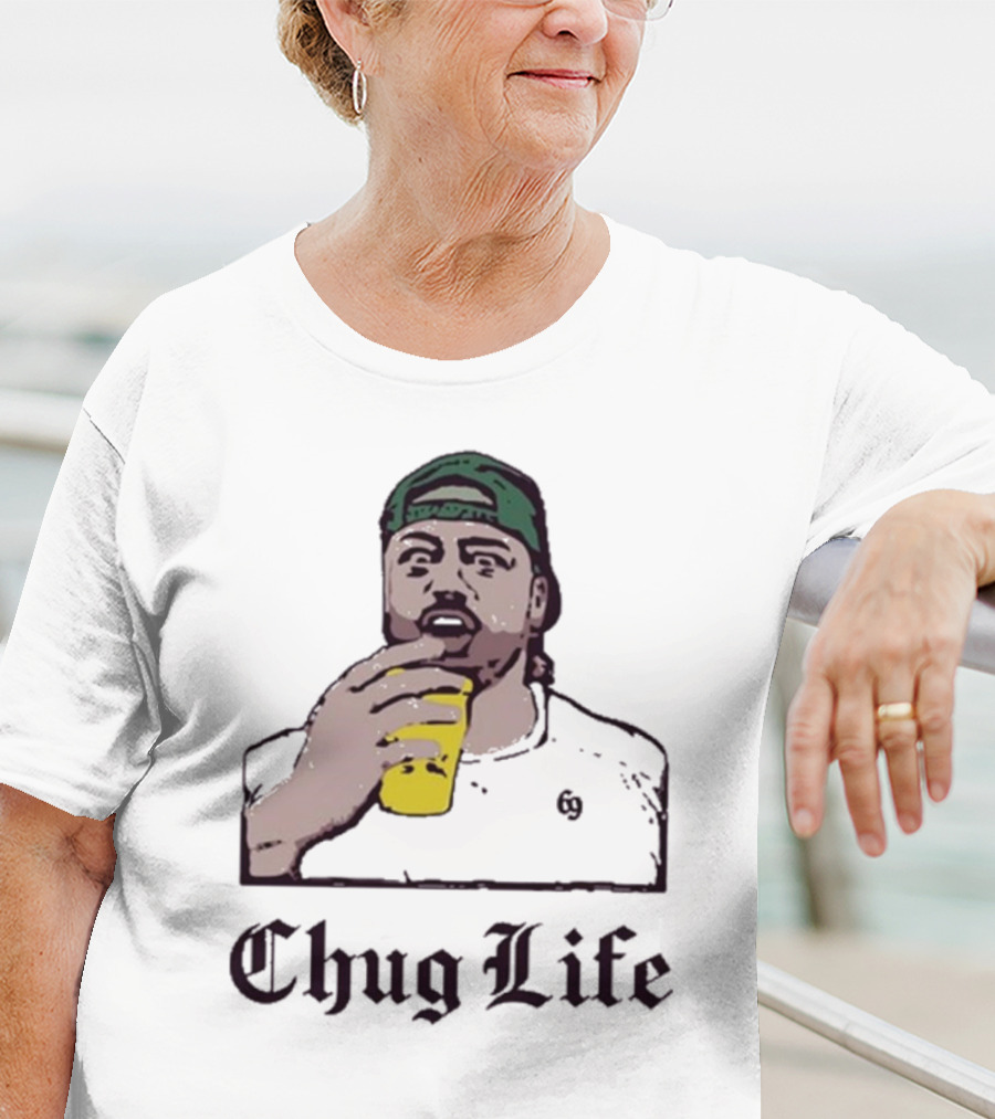 Campeche Collective Chug Life David Bakhtiari FootballPlayer With Yellow Cup T-Shirt