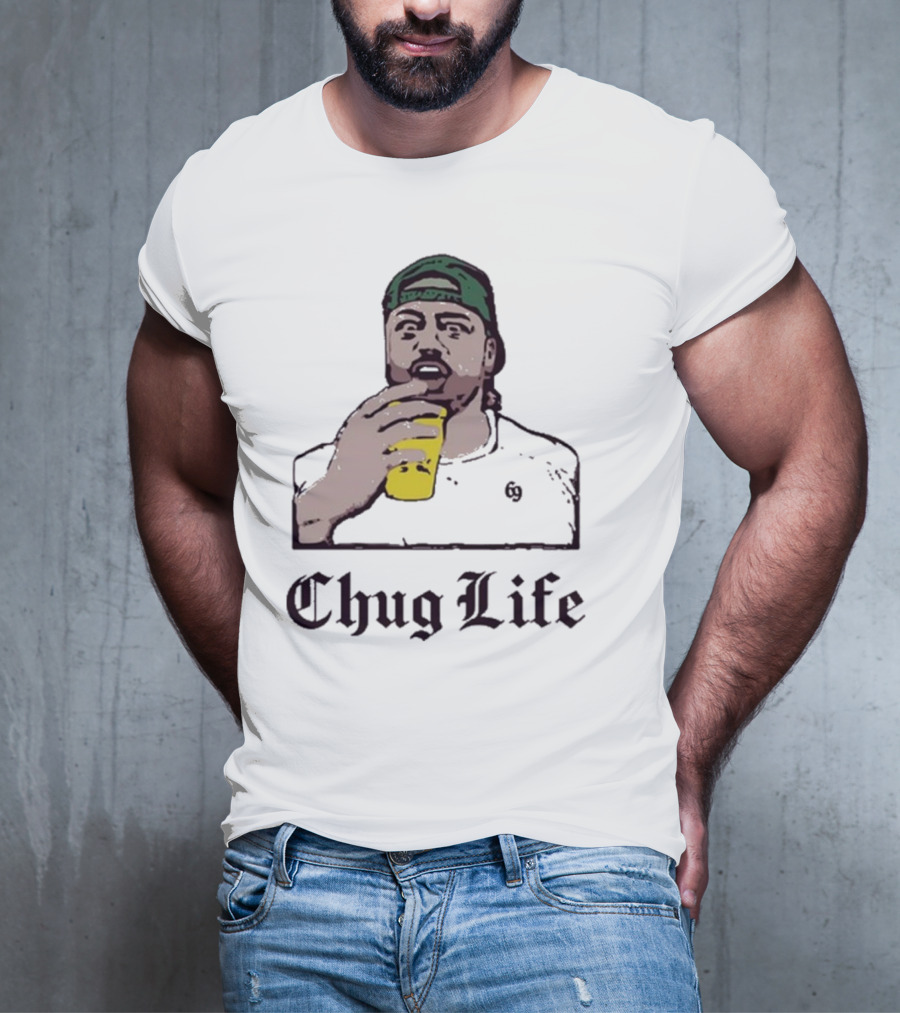 Campeche Collective Chug Life David Bakhtiari FootballPlayer With Yellow Cup T-Shirt
