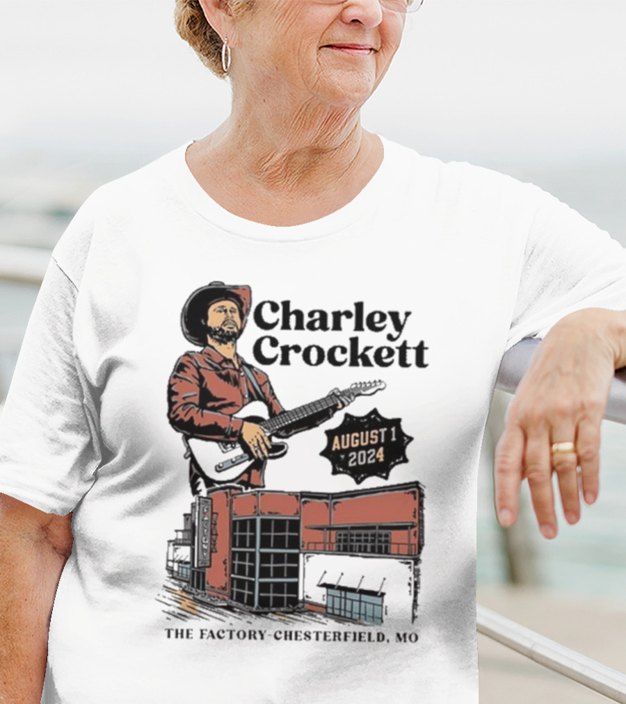 Charley Crockett Live At The Factory Chesterfield Missouri August 1 T-Shirt