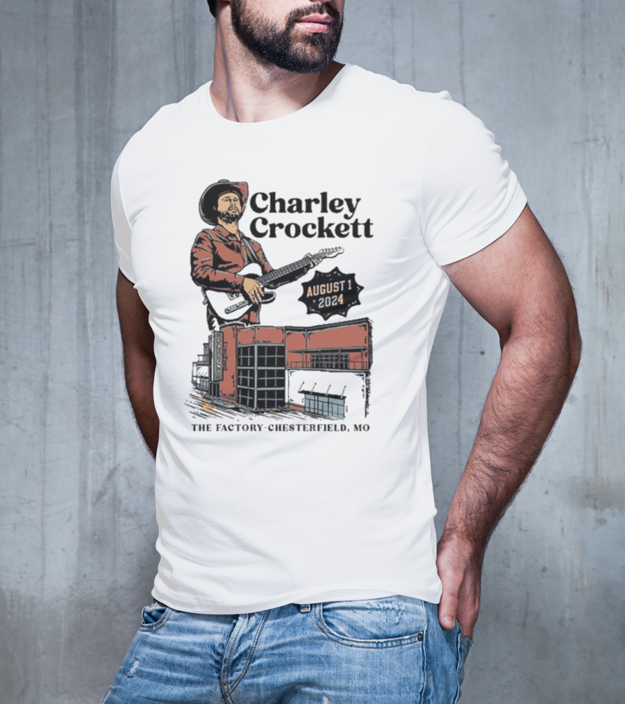 Charley Crockett Live At The Factory Chesterfield Missouri August 1 T-Shirt