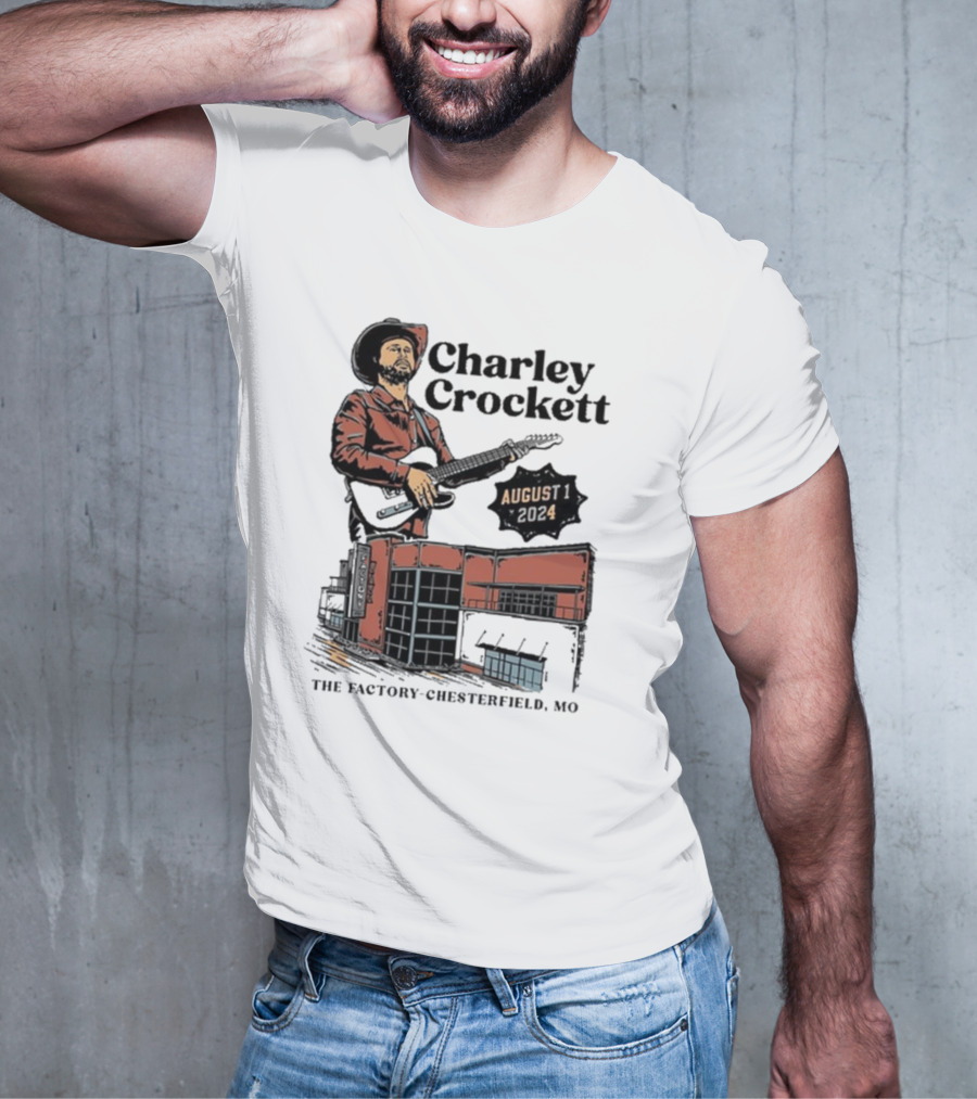 Charley Crockett Live At The Factory Chesterfield Missouri August 1 T-Shirt