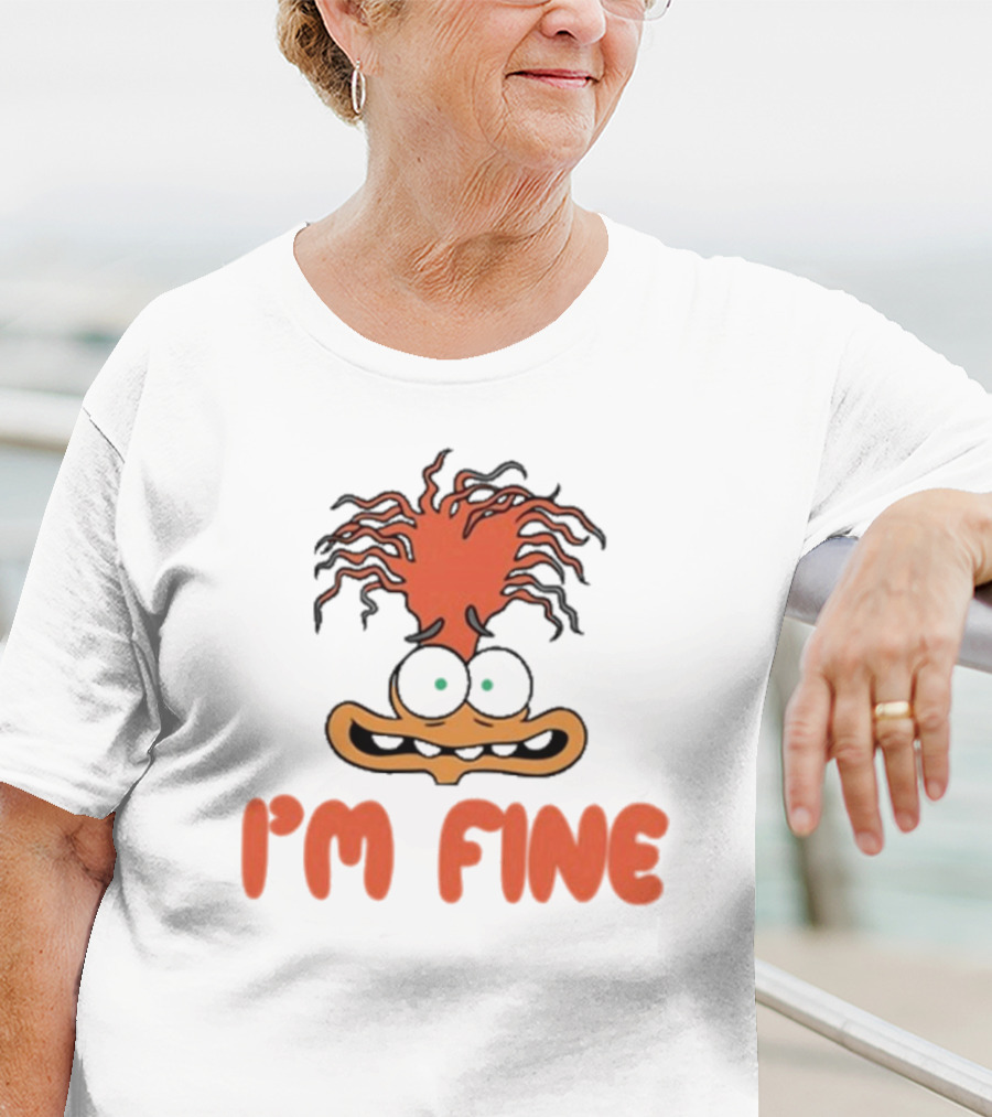 Mel Mitchell Inside Out 2 Character Anxiety I'm Fine Rugrats Mashup T-Shirt