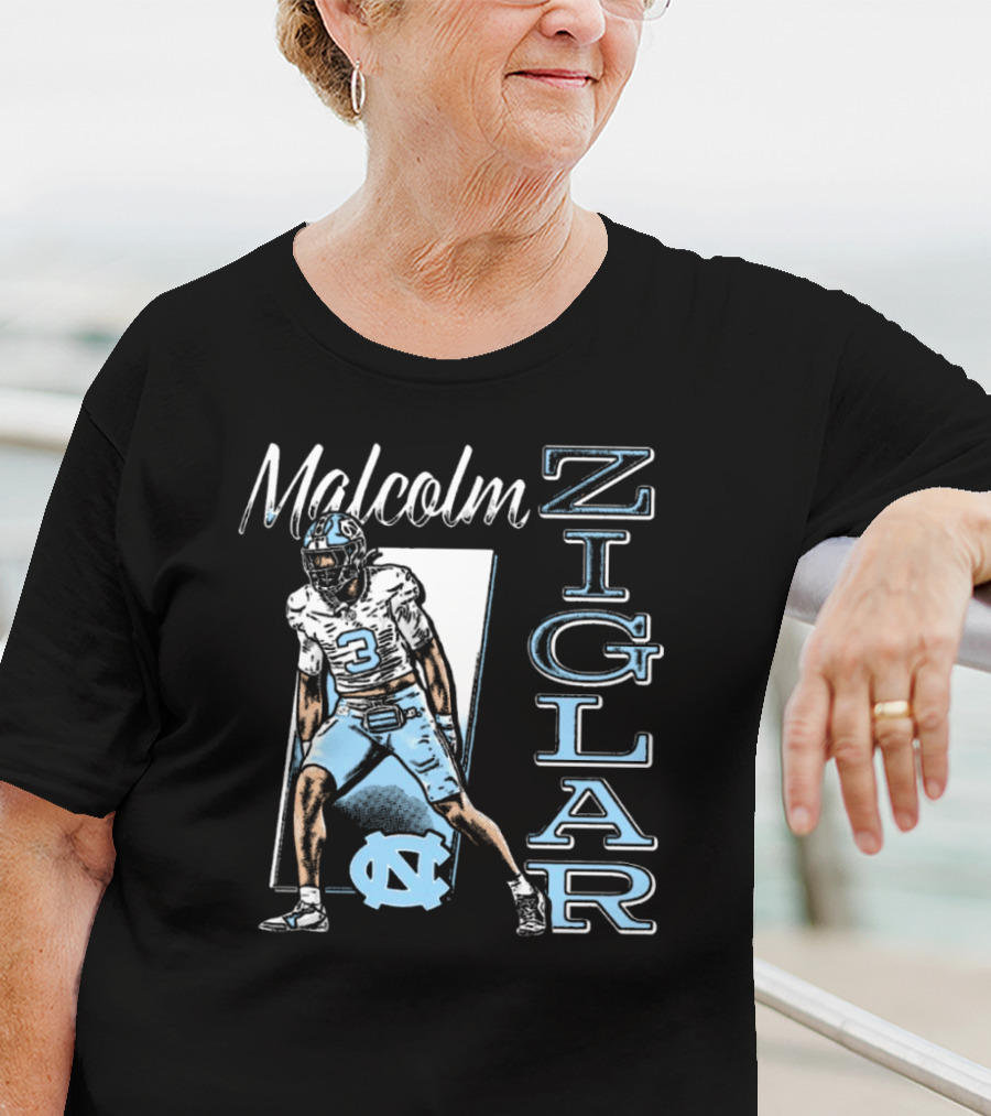 Malcolm Ziglar North Carolina Tar Heels Football Player UNC T-Shirt