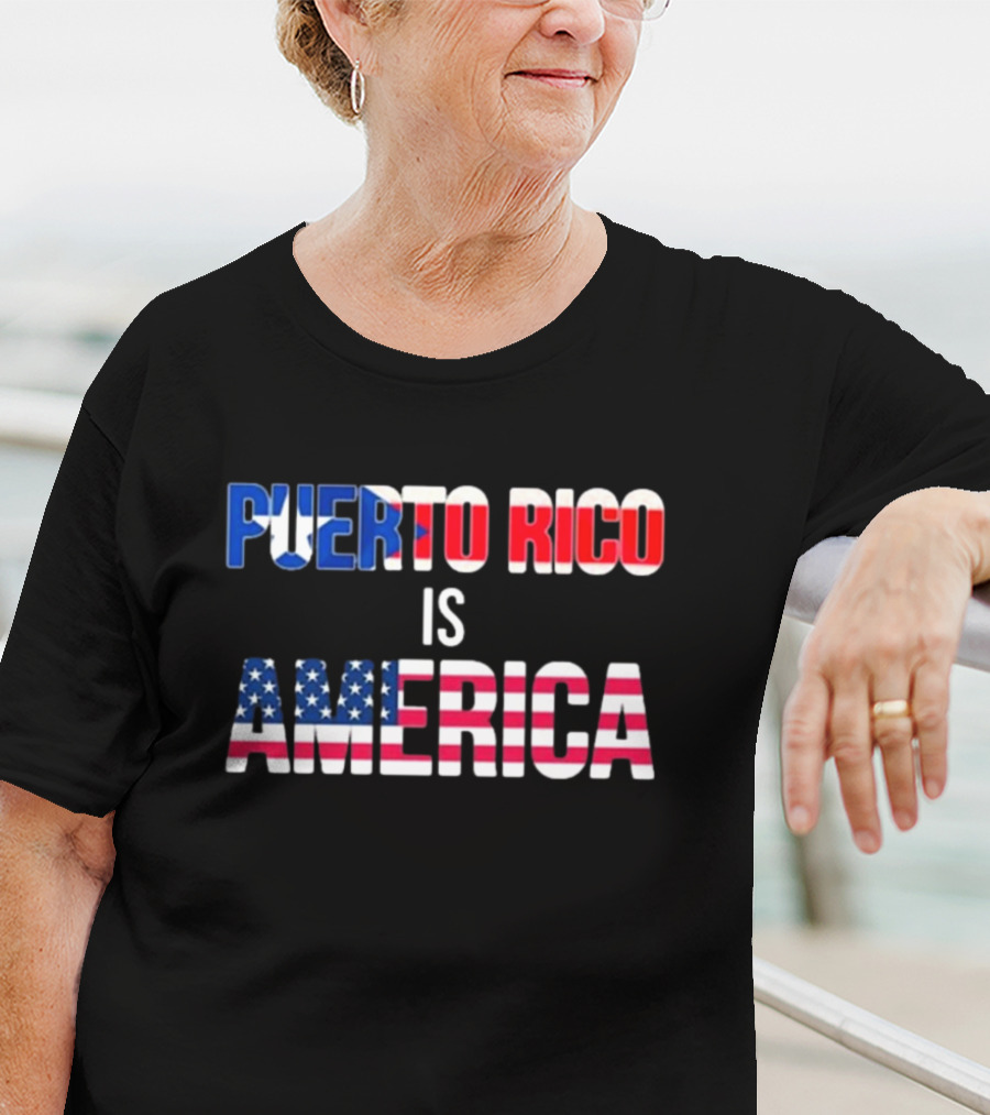 Puerto Rico Is America USA Flag T-Shirt