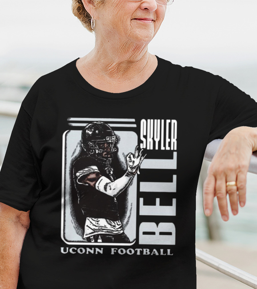 Skyler Bell Uconn Football Player Action Pose T-Shirt
