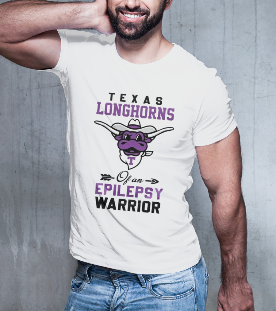 Texas Longhorns Epilepsy Warrior Cow Mascot T-Shirt