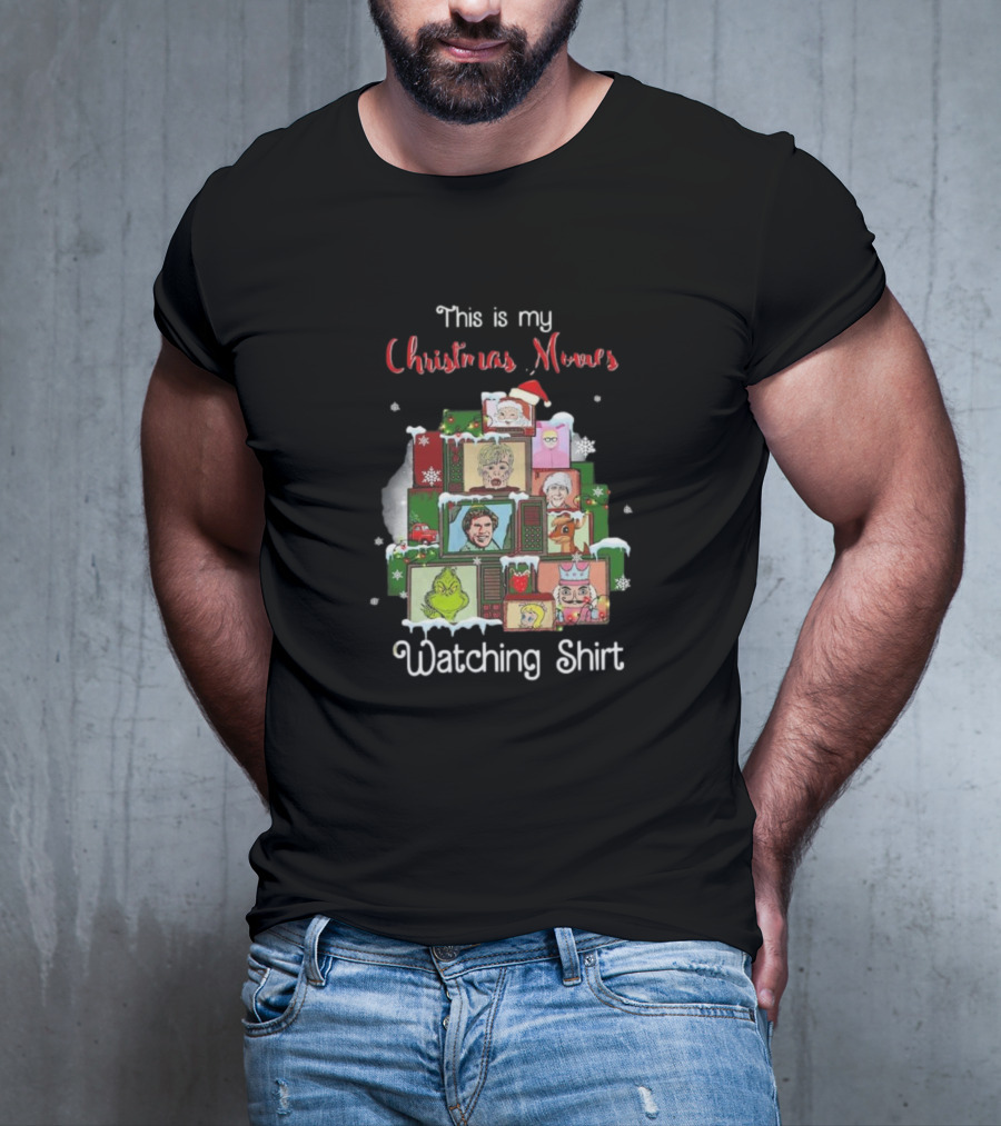 This Is My Christmas Movies Watching Shirt Home Alone Grinch Elf T-Shirt