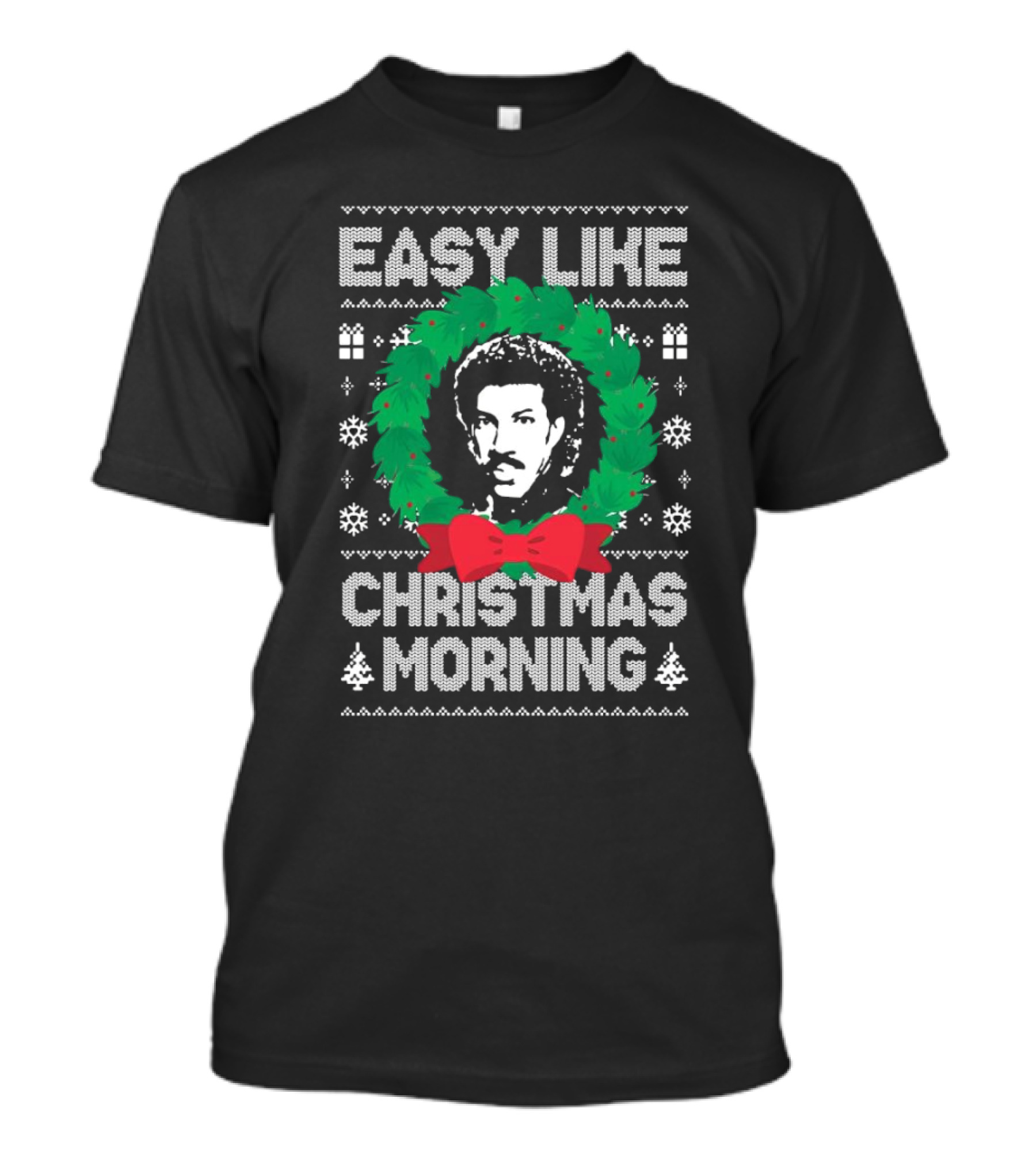 Easy Like Christmas Morning Lionel Richie Wreath T-Shirt