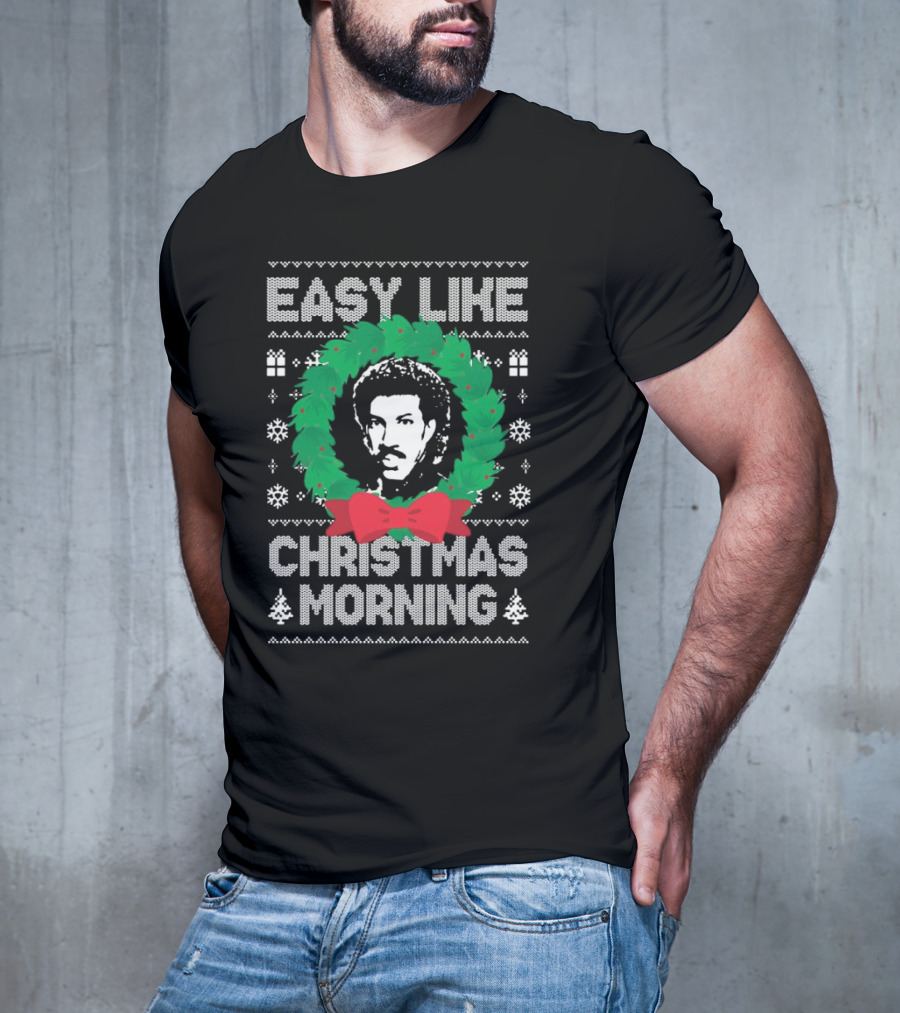 Easy Like Christmas Morning Lionel Richie Wreath T-Shirt