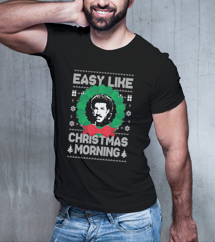 Easy Like Christmas Morning Lionel Richie Wreath T-Shirt