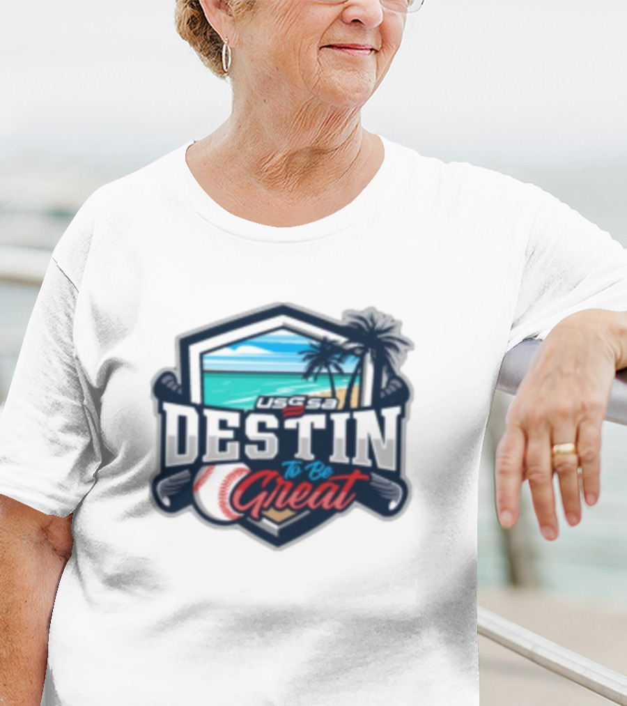 USSSA Destin To Be Great Baseball Event With Beach And Palm Trees November 16-17 T-Shirt