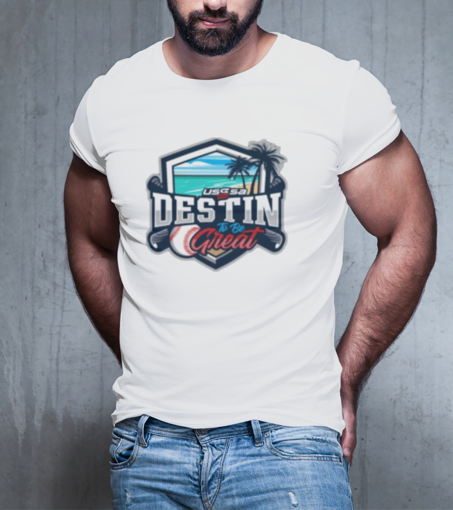 USSSA Destin To Be Great Baseball Event With Beach And Palm Trees November 16-17 T-Shirt