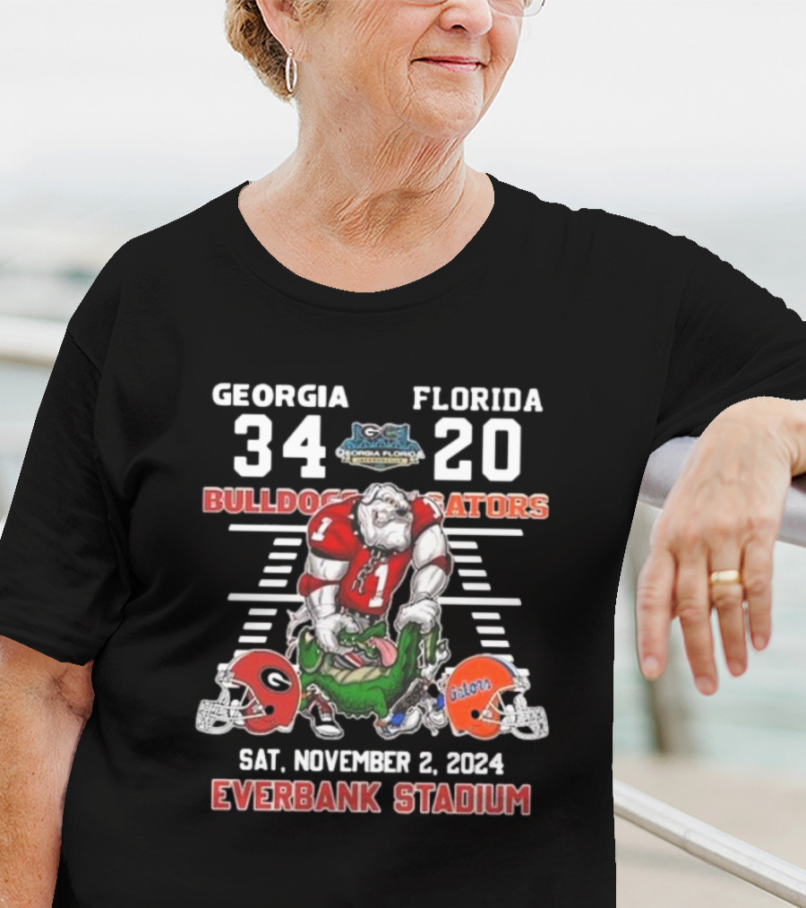 Georgia Bulldogs 34 Florida Gators 20 Everbank Stadium November 2, T-Shirt
