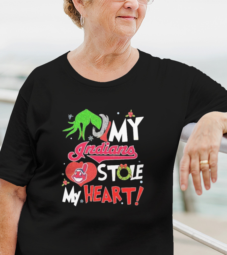 My Indians Stole My Heart Grinch Hand T-Shirt
