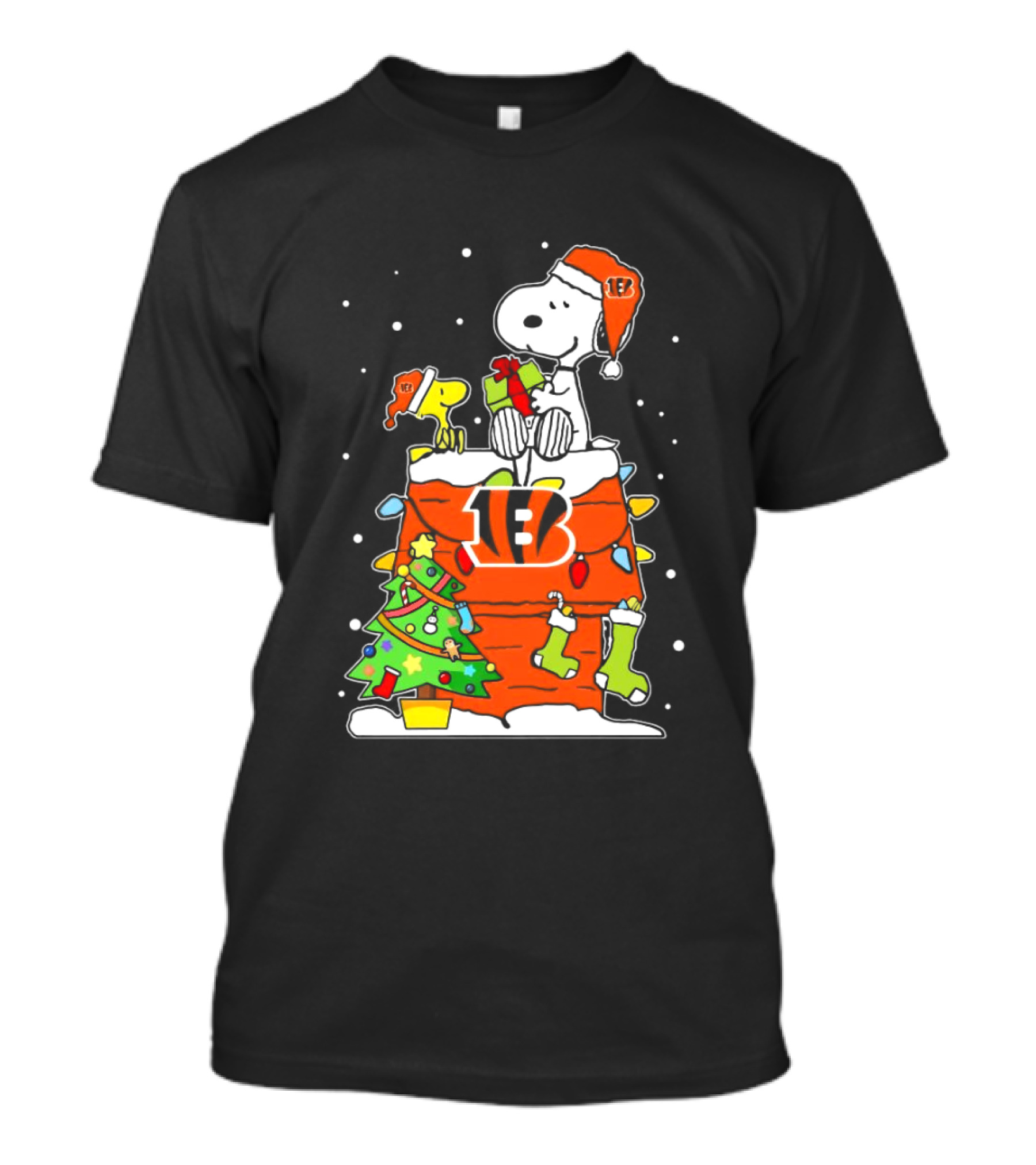 Snoopy Woodstock Cincinnati Bengals Christmas T-Shirt