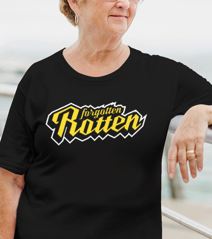 Forgotten Rotten Team Vintage Style Bold Yellow Typography T-Shirt