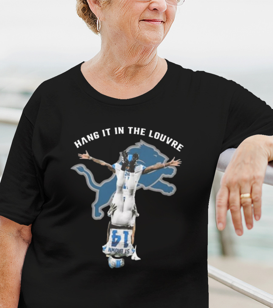 Hang It In The Louvre Detroit Lions St. Brown T-Shirt