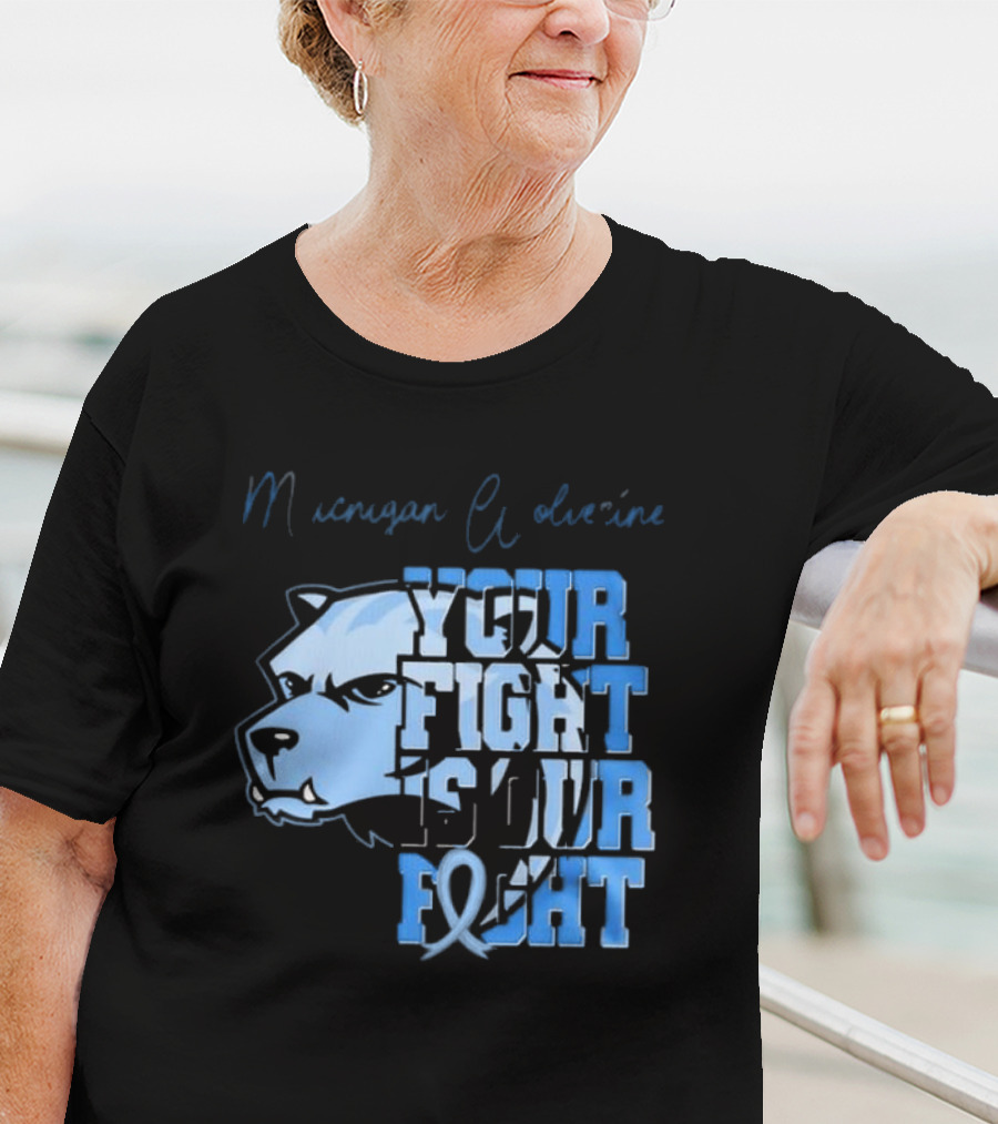 Michigan Wolverines Your Fight Is Our Fight Tackle Diabetes Awareness T-Shirt