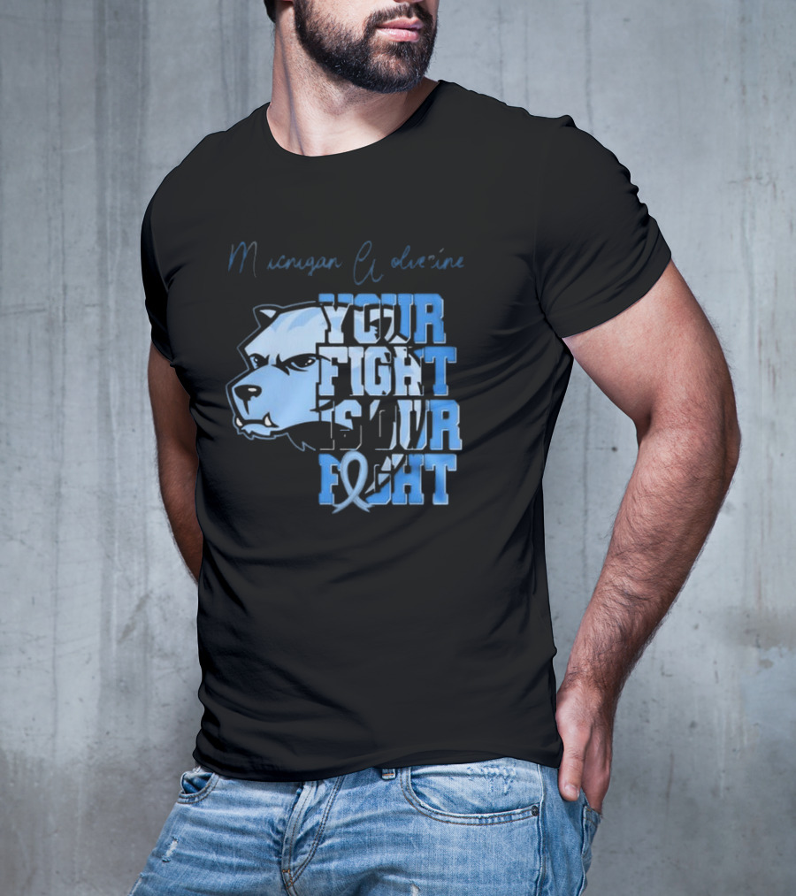 Michigan Wolverines Your Fight Is Our Fight Tackle Diabetes Awareness T-Shirt