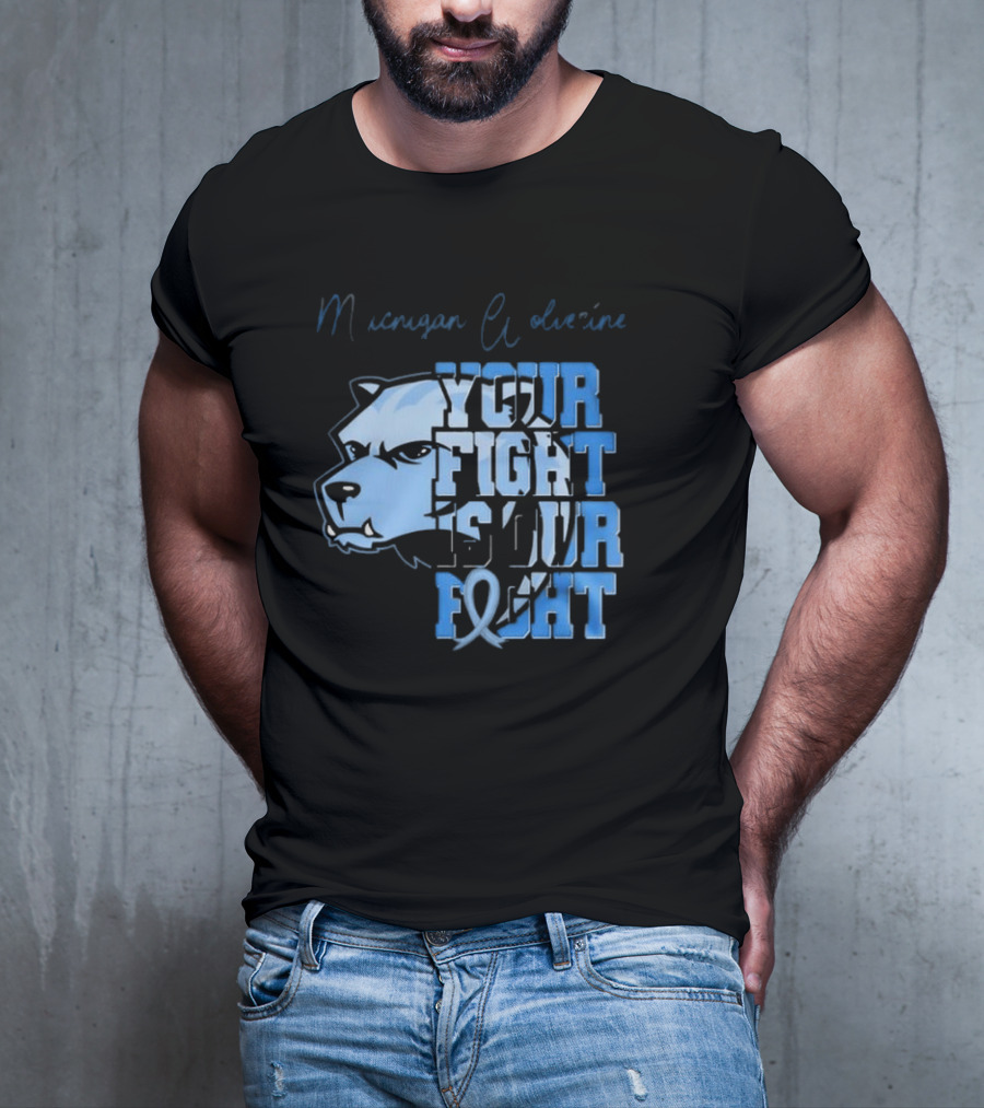 Michigan Wolverines Your Fight Is Our Fight Tackle Diabetes Awareness T-Shirt