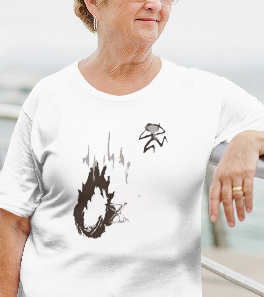 Big Trouble Trouble Brown Running From Fiery Explosion T-Shirt