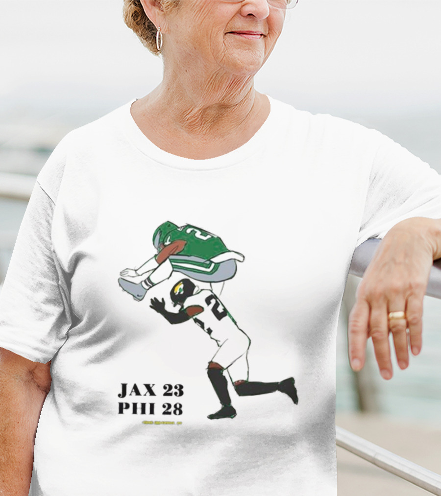 Jax 23 Phi 28 Philadelphia Eagles Saquon Barkley No-Look Hurdle NFL T-Shirt