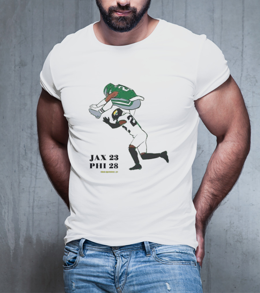 Jax 23 Phi 28 Philadelphia Eagles Saquon Barkley No-Look Hurdle NFL T-Shirt