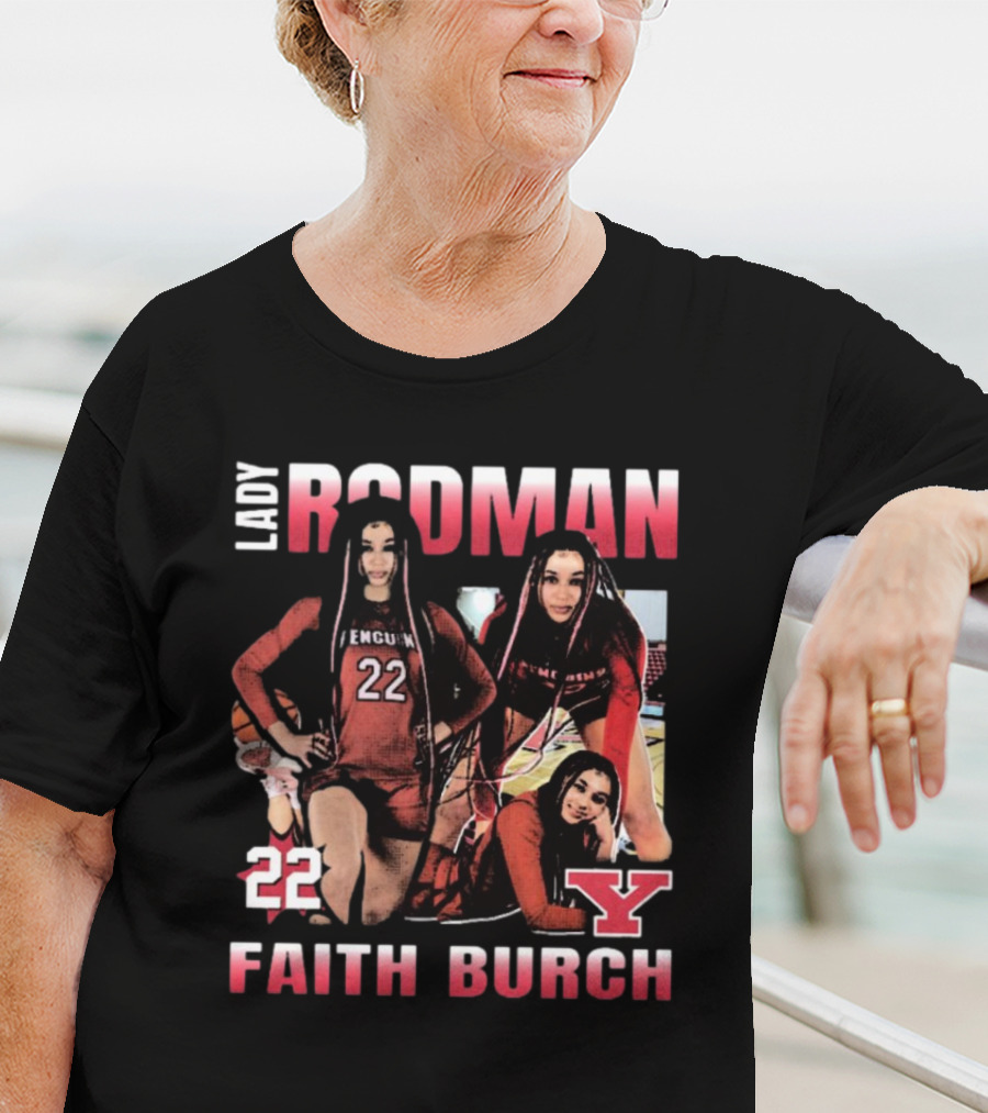 Lady Rodman Faith Burch Youngstown State Penguins 22 T-Shirt