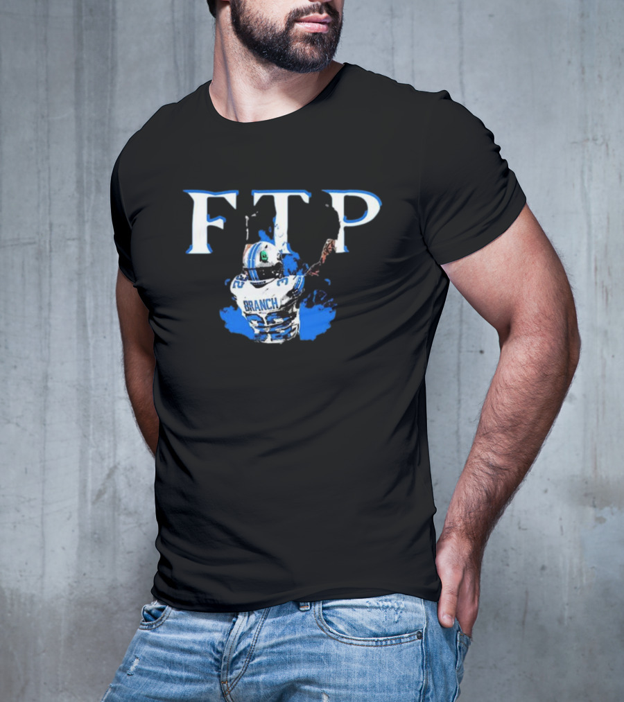 FTP Brian Branch Detroit Lions NFL Player Back Jersey T-Shirt