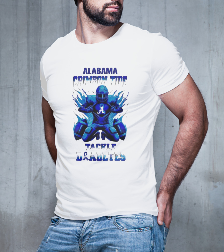 Alabama Crimson Tide Football Tackle Diabetes Awareness Month November T-Shirt