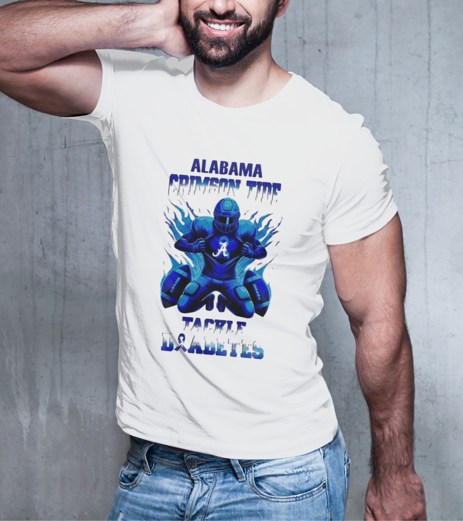 Alabama Crimson Tide Football Tackle Diabetes Awareness Month November T-Shirt