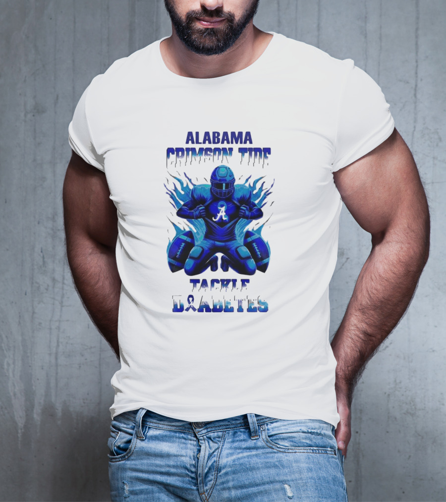 Alabama Crimson Tide Football Tackle Diabetes Awareness Month November T-Shirt