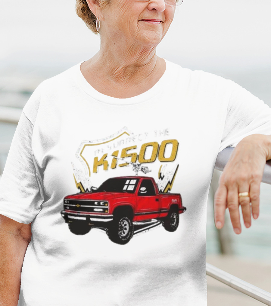 Resurrect The K1500 Fat Electrician Red Chevy Pickup Truck T-Shirt