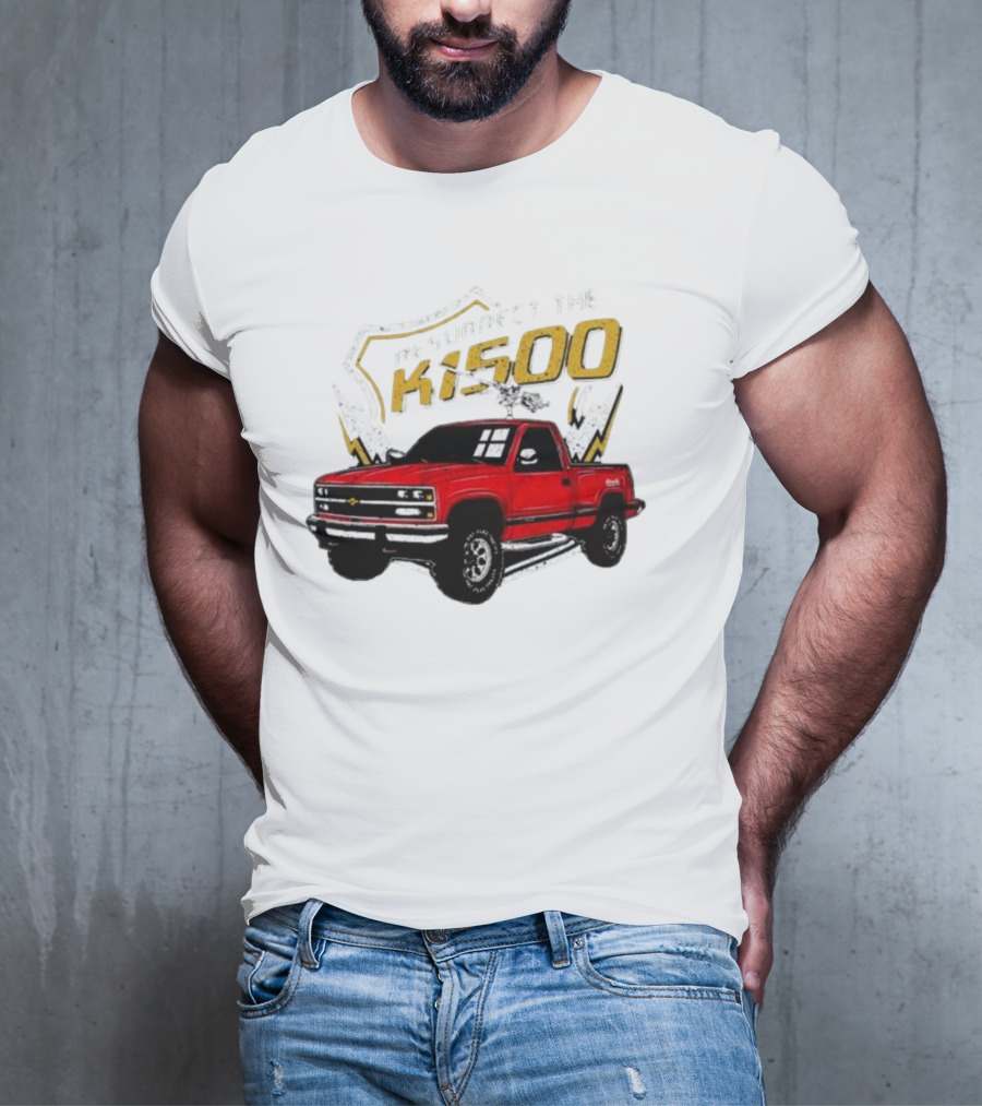 Resurrect The K1500 Fat Electrician Red Chevy Pickup Truck T-Shirt