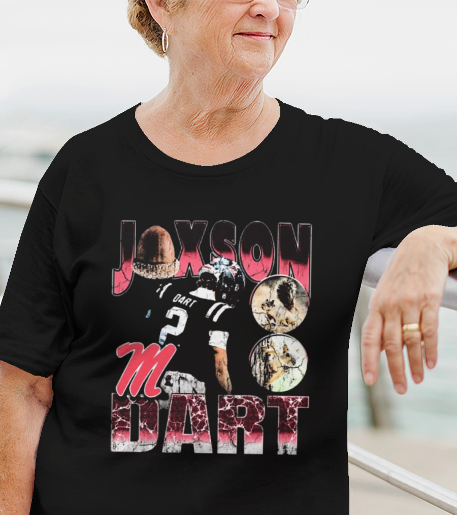 Jaxson Dart M Ole Miss Rebels 90s Football T-Shirt