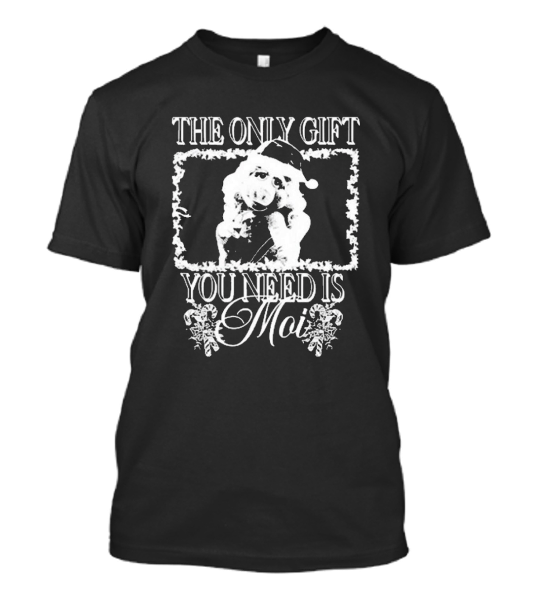 The Only Gift You Need Is Moi Christmas Santa Hat Miss Piggy T-Shirt