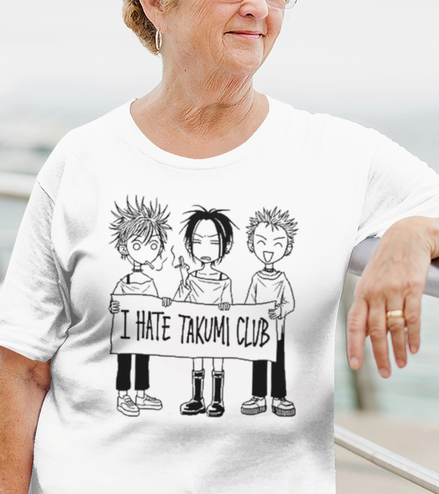 Yazawa Disciple I Hate Takumi Club Manga Characters T-Shirt