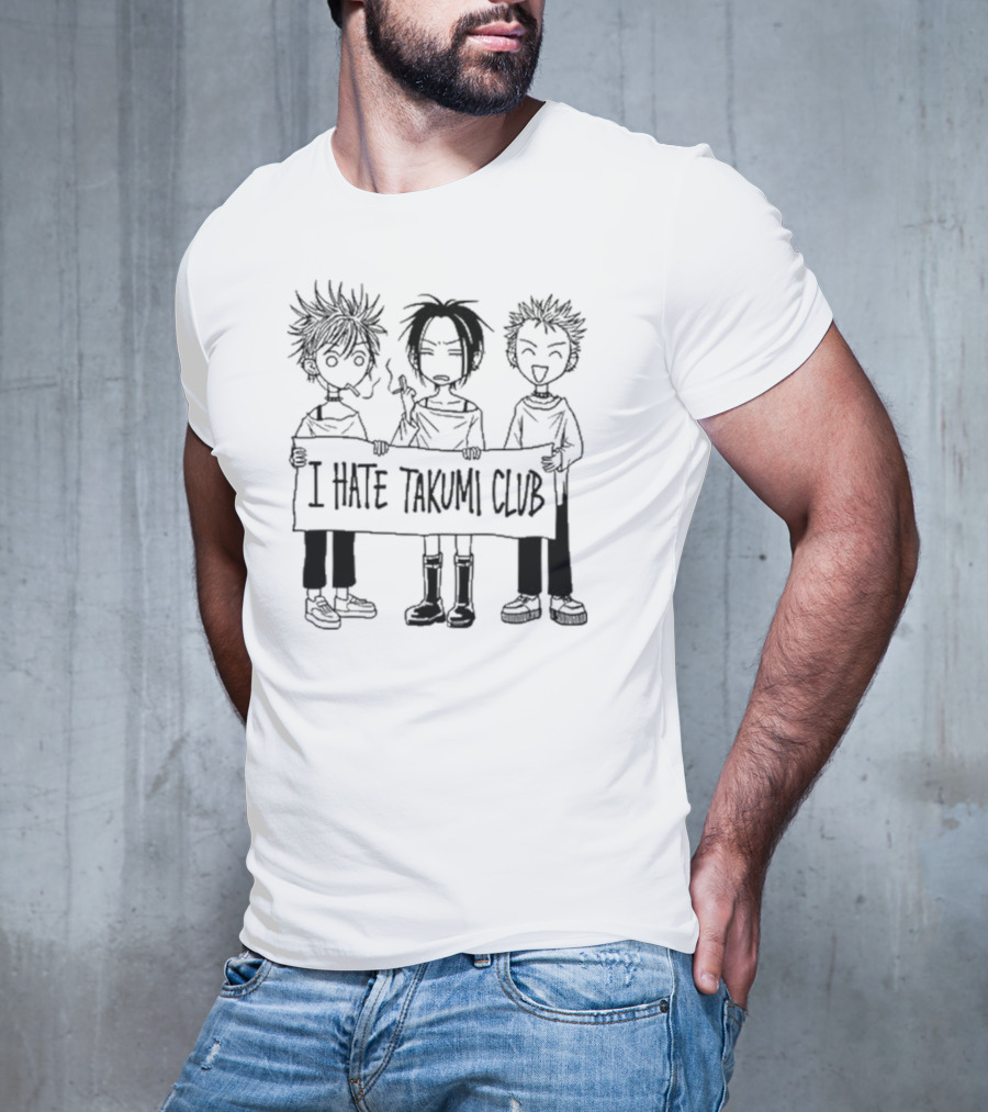 Yazawa Disciple I Hate Takumi Club Manga Characters T-Shirt