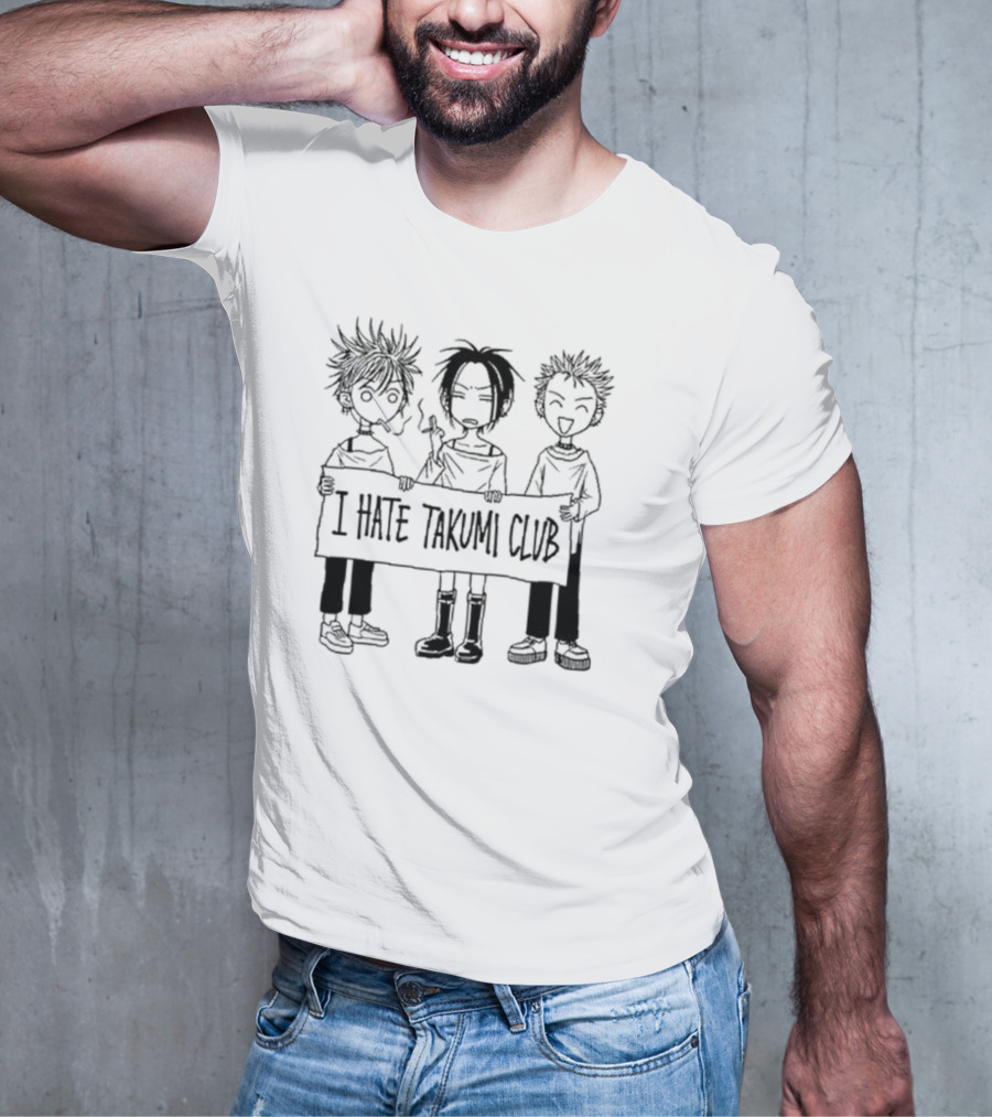 Yazawa Disciple I Hate Takumi Club Manga Characters T-Shirt