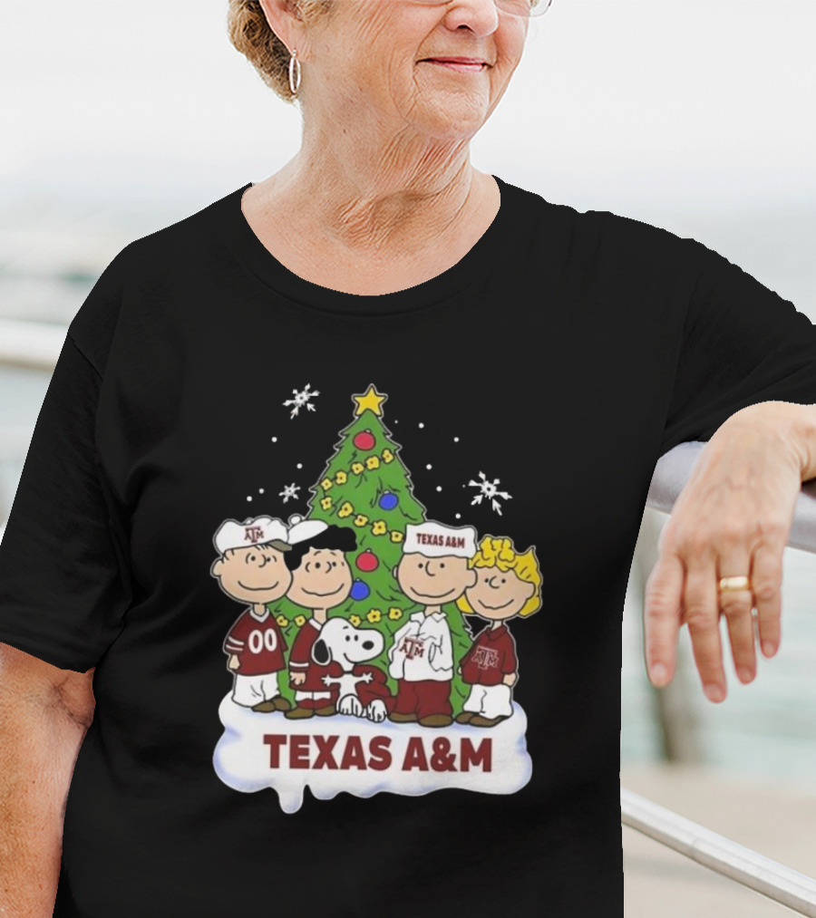 Texas A&M Peanuts Characters Christmas T-Shirt