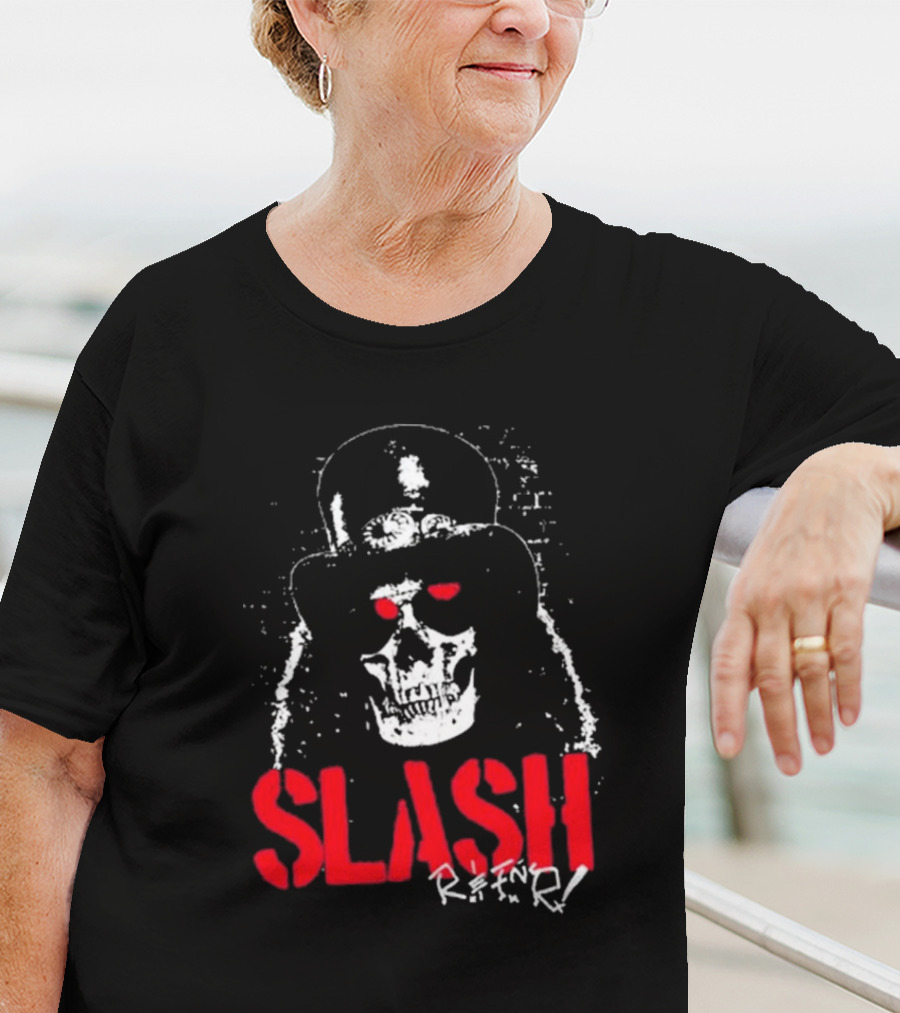 Slash Reaper Skull Top Hat Grunge T-Shirt