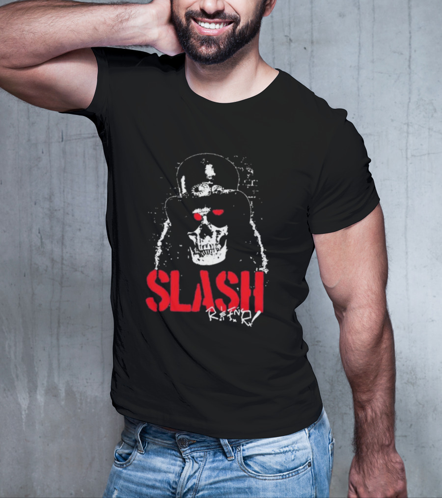 Slash Reaper Skull Top Hat Grunge T-Shirt