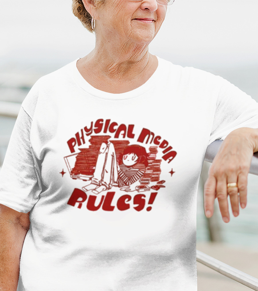 Physical Media Rules Laptop Stacks By Art By Lid T-Shirt