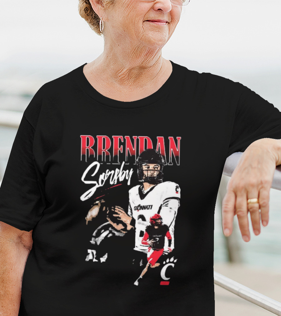 Brendan Sorsby Cincinnati Bearcats NCAA Football Player T-Shirt