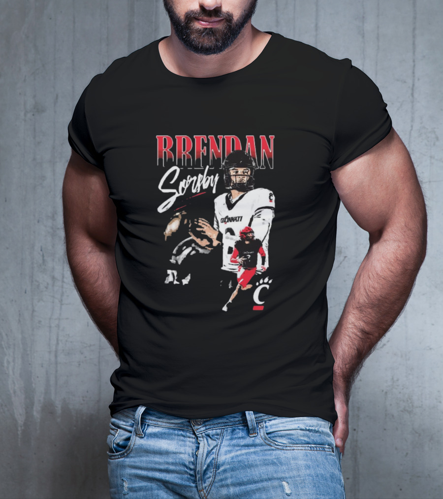 Brendan Sorsby Cincinnati Bearcats NCAA Football Player T-Shirt