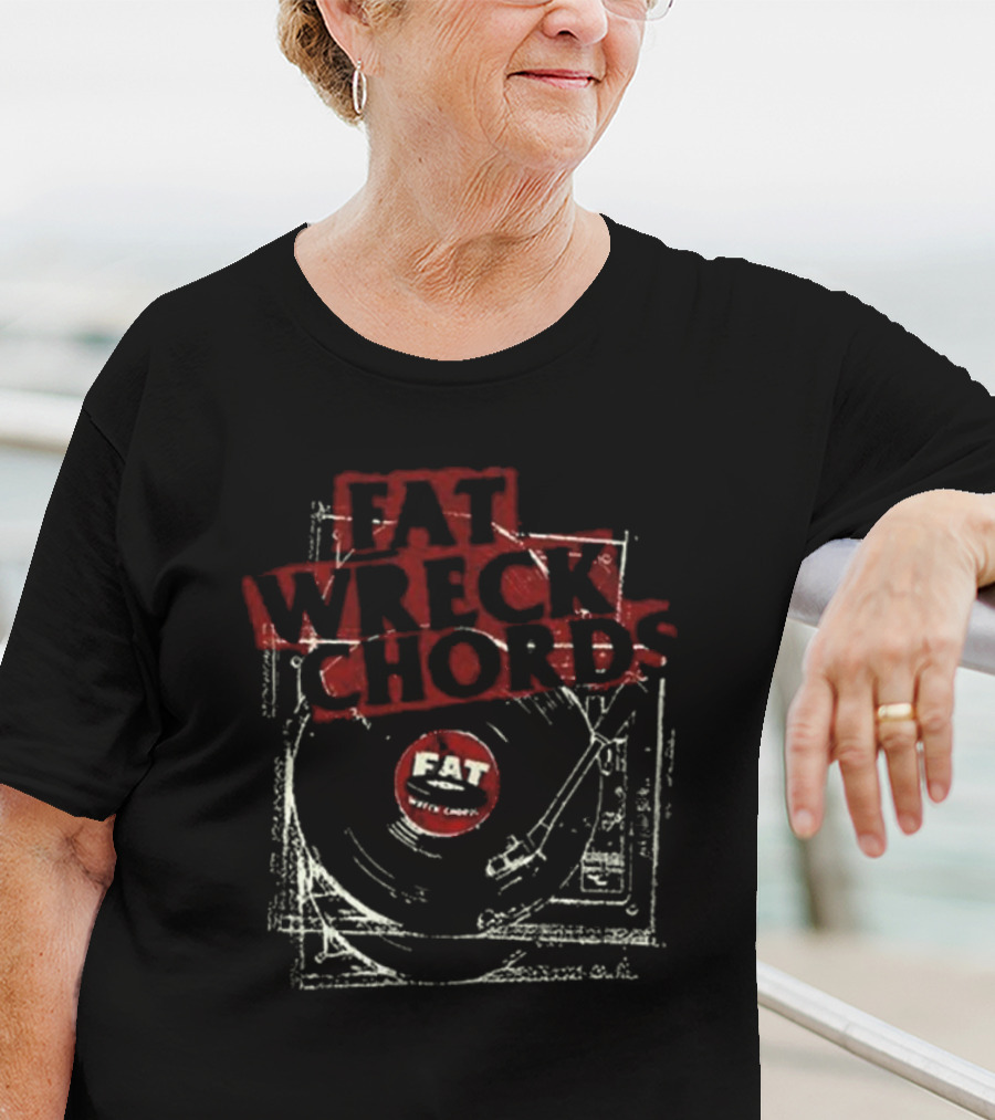 Fat Wreck Chords Turntable Vinyl Record Player FAT T-Shirt